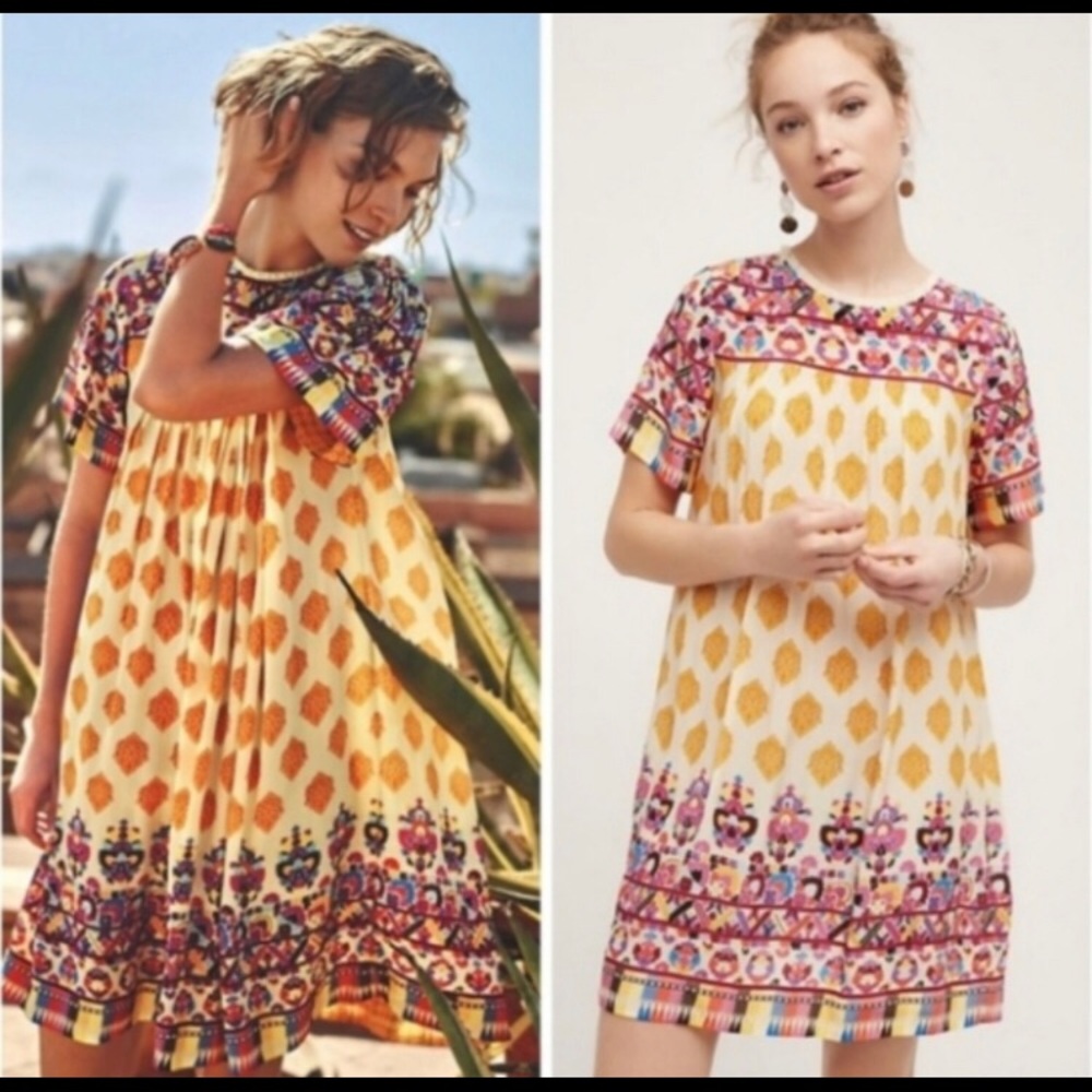 Anthropologie Tanvi Kedia Caltha Swing Dress Sz S